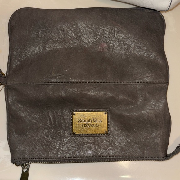 Simply Vera Vera Wang Handbags - Simply Vera wang brown zip small bag wristlet magnet foldable bag